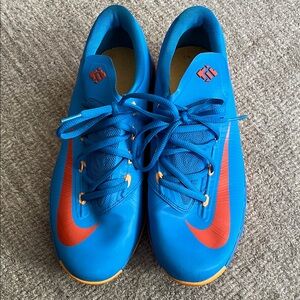 Nike Men's Vibrant Blue and Red Athletic Shoes